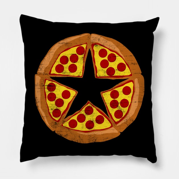 All Star Pizza Pillow by robotrobotROBOT