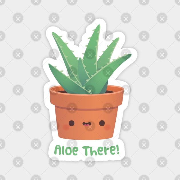 Cute Aloe Vera Aloe There Pun Greeting Magnet by rustydoodle