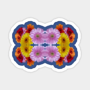 Trippy Bunch of Gerberas Floral Photo Magnet