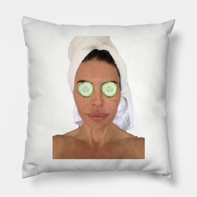 LISA RINNA cucumbers Pillow by ematzzz