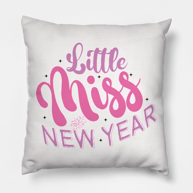 Little Miss New Year Pillow by MZeeDesigns