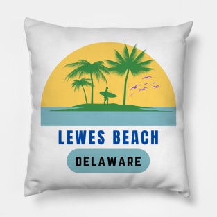 Lewes Beach Delaware Pillow