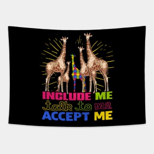 autism giraffe Awareness Tapestry