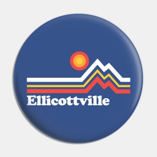 Ellicottville NY Retro Vintage Mountain Pin