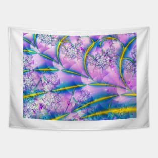 Pink Leaf Abstract Tapestry