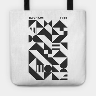 Bauhaus 1922 Black and White Geometric Tote