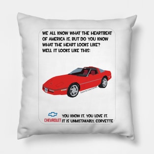 80s and 90s Chevrolet Corvette Pillow