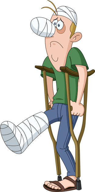 Injured Man Kids T-Shirt by DigiToonsTreasures