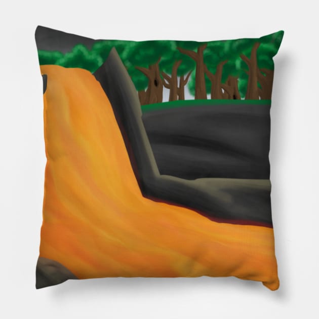 Lava Fall Pillow by Firestorm Fox