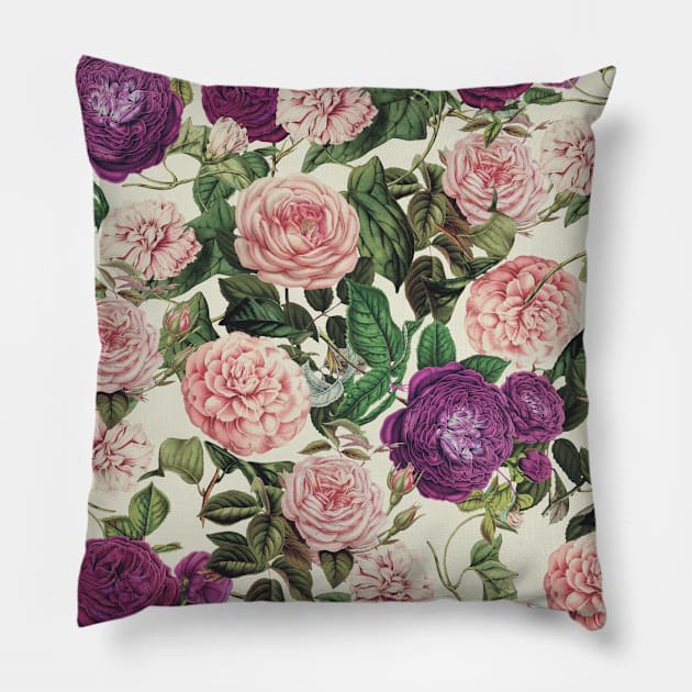 Light Floral Pattern Pillow by sket_chy