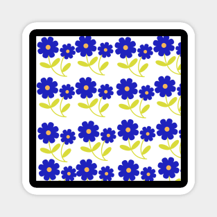 BLUE FLOWER TEXTURE DESIGN Magnet