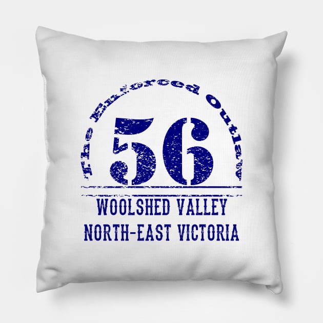 Woolshed 56 - Blue Pillow by Outlaw_Joe_Byrne