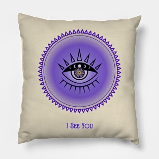 I See You. Third Eye, Meditative. Handmade Mandala. Pillow