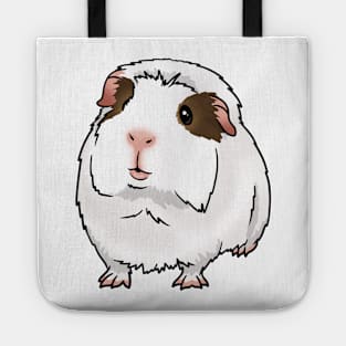 White, Brown Eye Patches Crested Guinea Pig Tote