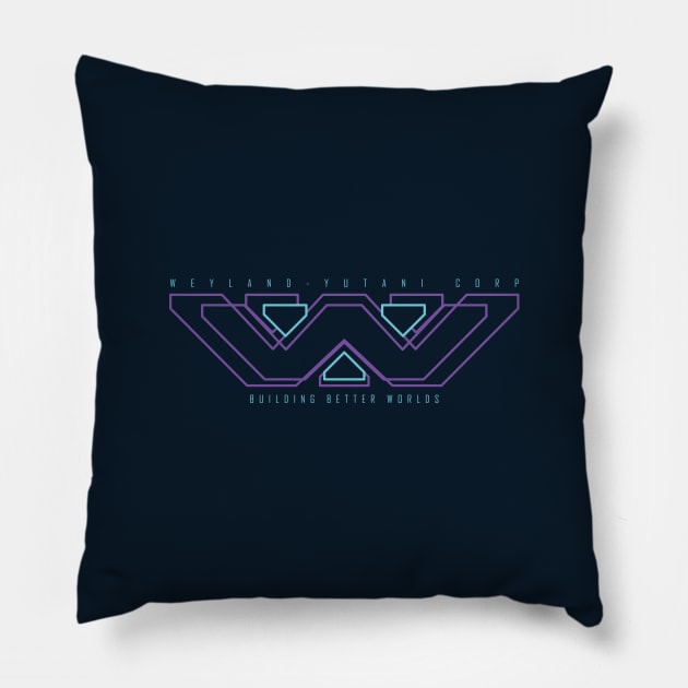 Aliens - Weyland Yutani Corp Pillow by BadBox