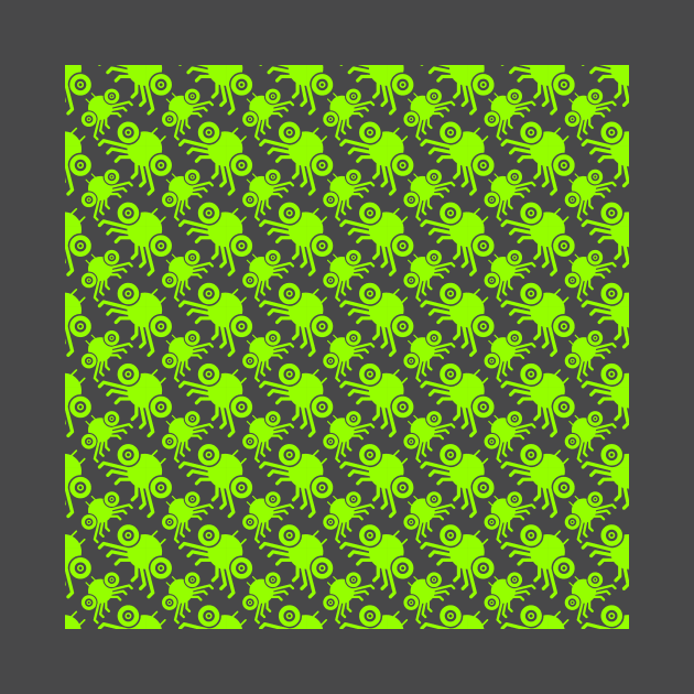 Spidy Pattern Neon Green by Bug Robot