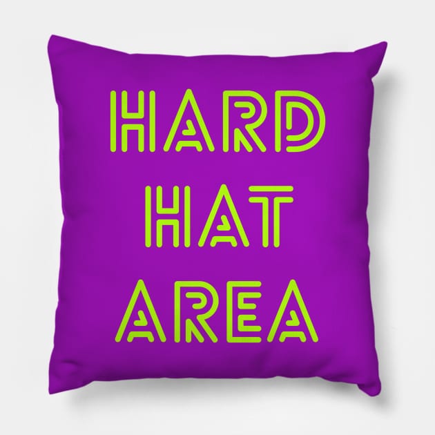 Hard Hat, Protective, Building Site, Consctruction worker, Property Developer Pillow by Style Conscious