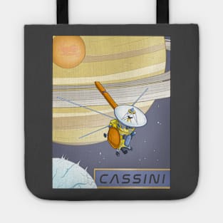 Cassini Spacecraft Illustration Tote