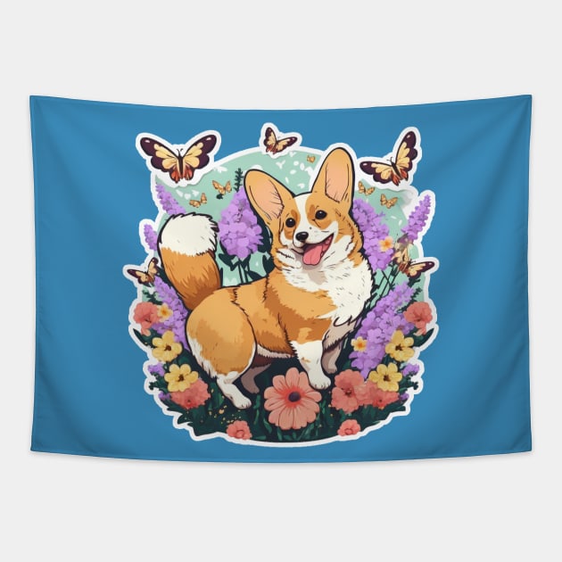 Pembroke Welsh Corgi Tapestry by Zoo state of mind