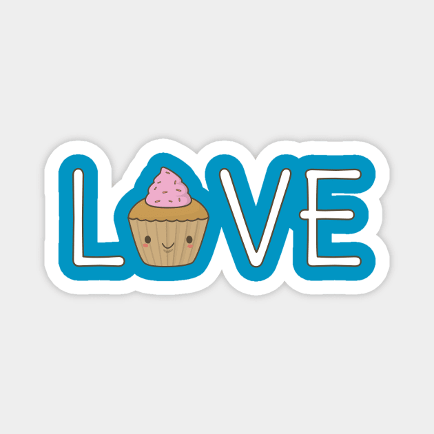 Cute Cupcake love t-shirt Magnet by happinessinatee