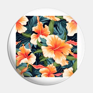 Hibiscus Flowers Pattern 10 Pin