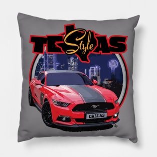 Texas Style Mustang Dallas Pillow