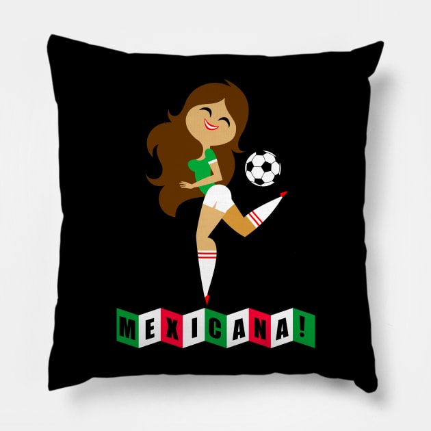 Mexicana Futbol! Pillow by MEXOPOLIS