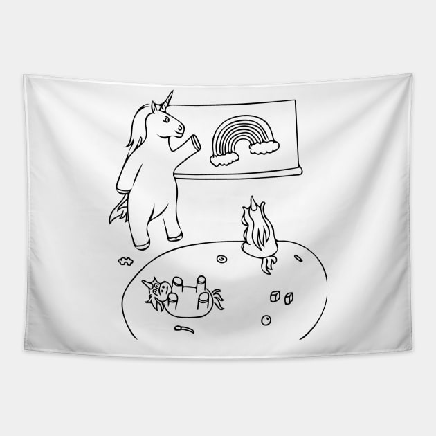 Unicorn Homeschooling Session Tapestry by A Magical Mess