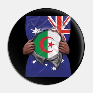 Algeria Flag Australian Flag Ripped - Gift for Algerian From Algeria Pin