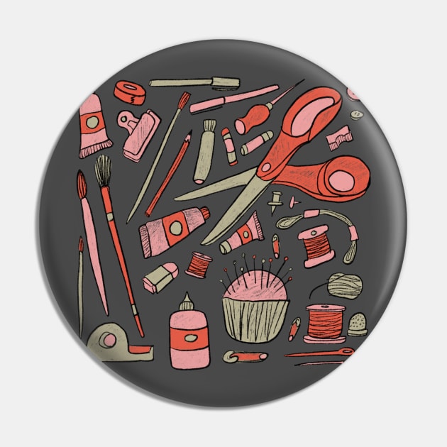 Art Supplies Pin by SpringBird