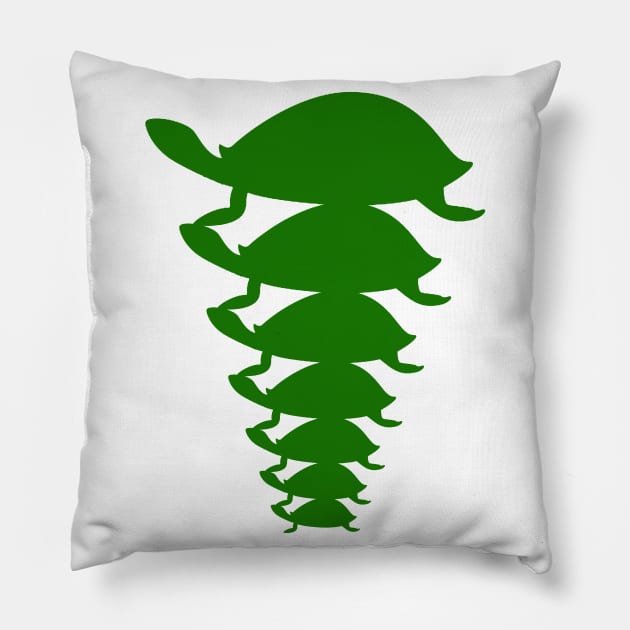 Turtles All The Way Down Pillow by raidrival