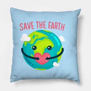 save the earth day Pillow