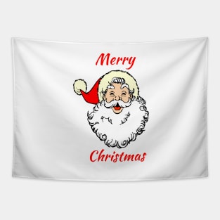 retro vintage pink santa claus Tapestry