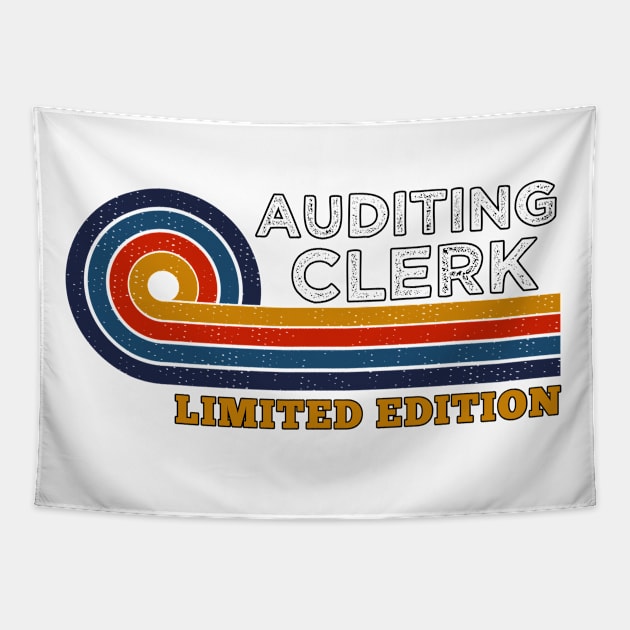 Funny Retro Vintage Sunset Auditing Clerk Design  Gift Ideas Humor Tapestry by Arda