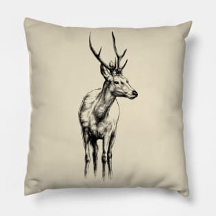 Deer Buck Animal Portrait Pillow