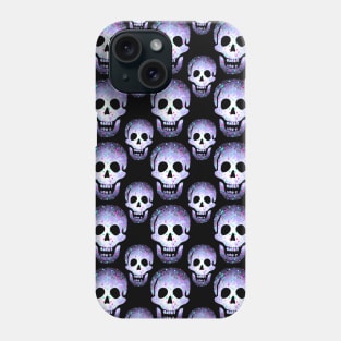Purple Laughing Skulls Pattern by Cheeky Witch Phone Case