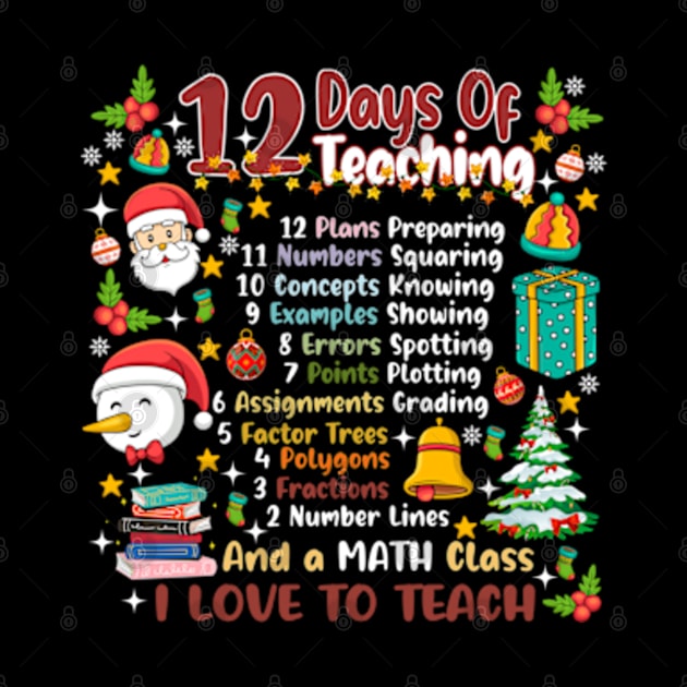 12 Days Of Teaching Christmas Teacher by JanaeLarson