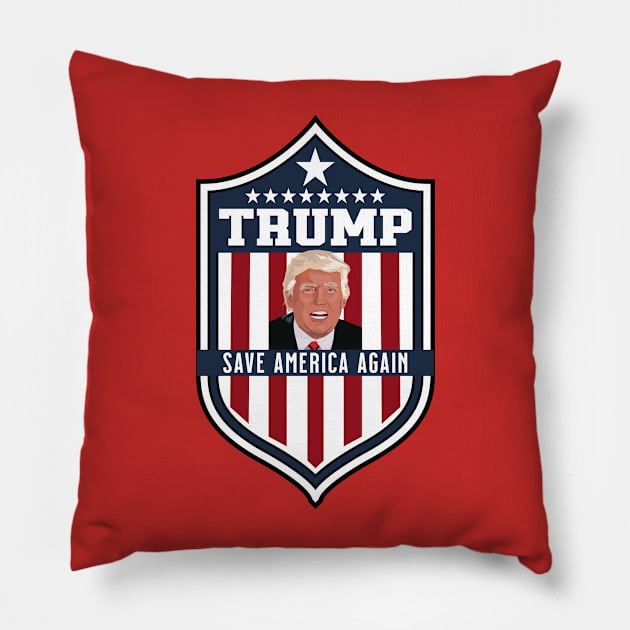 2024 Trump Save America Again Pillow by Horisondesignz