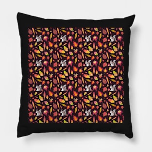 Squirrels, chipmunks and foliage Pillow