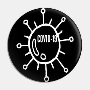 Covid-19 (White) Pin