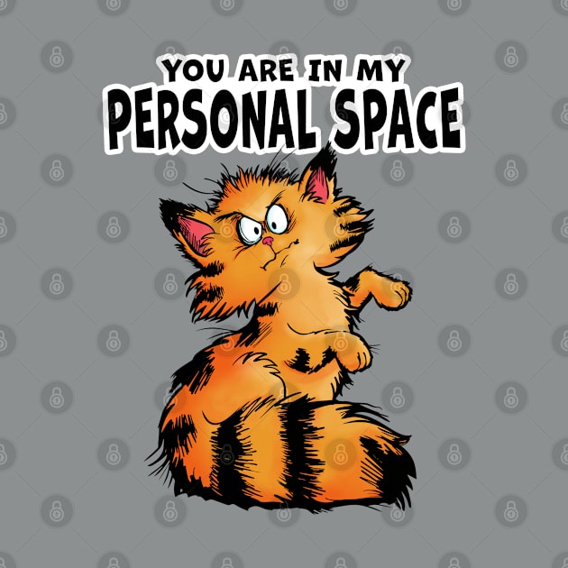 Personal Space Cat by Kerrycartoons