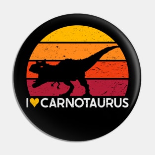 I Love Carnotaurus Pin