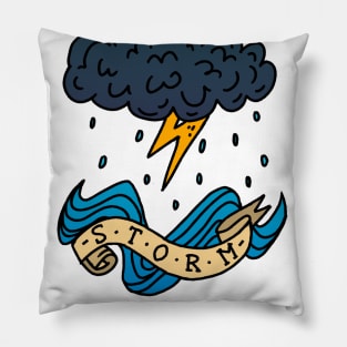 -Storm- 2020 Inktober Collection Pillow