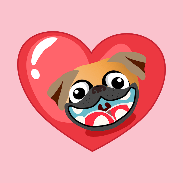 My pug is my valentine by chrstdnl