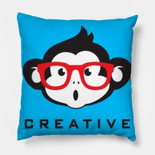 Cute Monkey With Glasses Pillow