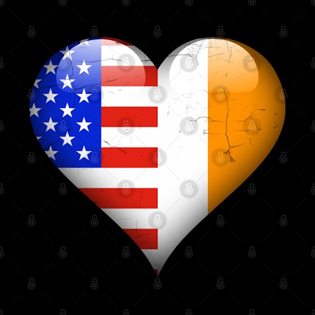 Half American Half Irish - Gift for Irish From Ireland by Country Flags