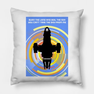 Firefly Poster - Blue Pillow