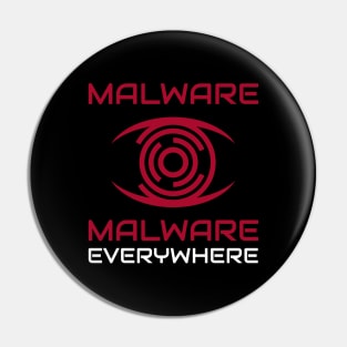 Malware, Malware Everywhere Cybersecurity Pin