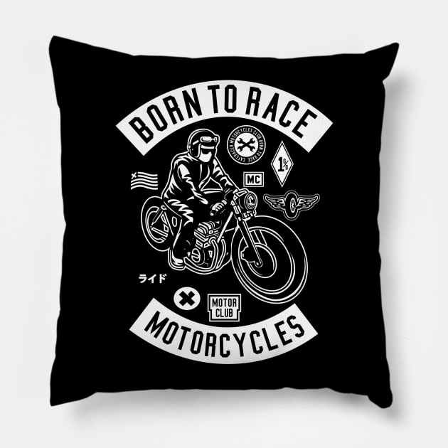 Born To Race Pillow by CRD Branding