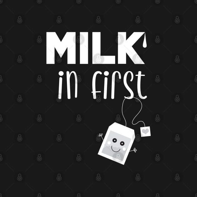 Milk in Tea First by VicEllisArt